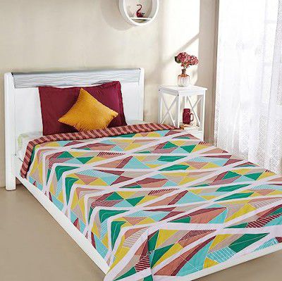 Amazon Brand - Solimo Rosette Dream 144 TC 100% Cotton Single Reversible Dohar