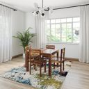 Amazon Brand - Solimo Rosyth 4 Seater Dining Set with 4 Chairs (Solid Sheesham Wood, Natural Finish)...