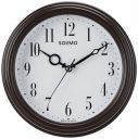 Amazon Brand - Solimo Round Wall Clock | Plastic and Glass | 8 Inch | Brown - Analog...
