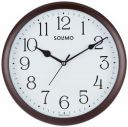 Amazon Brand - Solimo Round Wall Clock | Plastic | 11 Inch | Brown...