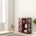 Amazon Brand - Solimo Salford Solid Sheesham Wood Bookshelf with 3 Shelves, Honey Finish...
