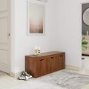 Amazon Brand - Solimo Sauron Engineered Wood 3 Door Shoe Rack (Walnut finish)...