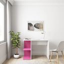 Amazon Brand - Solimo Senan Engineered Wood Study Table (Pink & White Finish)...