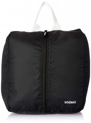 Amazon Brand - Solimo Shoe Bag with centre access (Black)
