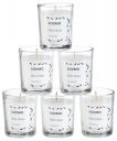 Amazon Brand - Solimo Shot Glass Candles | Unscented | Smokeless | No Residue | 10 Hours Burn Time (Set of 6, White)...