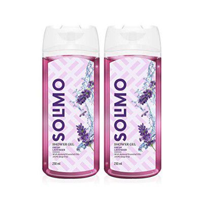 Amazon Brand - Solimo Shower Gel, Fresh Lavender - 250 ml (Pack of 2)