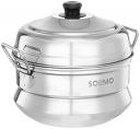 Amazon Brand - Solimo Small 5 Plate Multi Snacks Steamer - Stainless Steel, 500 Ml...