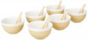 Amazon Brand - Solimo Soup Set with Box, 12 Pieces Bowl, Beige, Plastic...