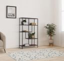 Amazon Brand - Solimo Spatsi Metal Book Shelf, Honey Finish, 4 Shelves...