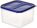Amazon Brand - Solimo Square Modular Plastic Container, 3 Litres, Blue...