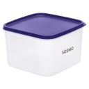 Amazon Brand - Solimo Square Modular Plastic Storage Container | Airtight | BPA-Free | 2.5 L (Blue)...