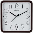 Amazon Brand - Solimo Square Wall Clock | Plastic | 8.5 Inch | Brown...