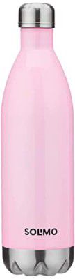 Amazon Brand - Solimo Stainless Steel Insulated 24 Hours Hot or Cold Bottle Flask, 1000 ml, Pink