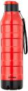 Amazon Brand - Solimo Stainless Steel Insulated Bottle, 650ML (Red)...