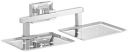 Amazon Brand - Solimo Stainless Steel Square Soap Holder for Bathroom/Double Soap Dish...
