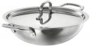 Amazon Brand - Solimo Stainless Steel Triply Kadhai | Stainless Steel lid | Compatible with All Modern Cooktops | 24 cm...