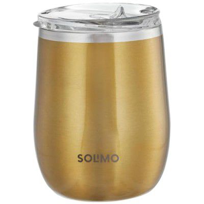 Amazon Brand - Solimo Stainless Steel Tumbler | 300ml (Golden Finish)