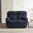 Amazon Brand - Solimo Stanovo Manual 2 Seater Fabric Recliner (Blue)...