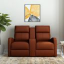 Amazon Brand - Solimo Stictal 2 Seater Manual Leatherette Recliner (Tan)...