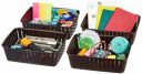 Amazon Brand - Solimo Storage Basket, Set of 4, Small, Brown, Plastic...