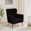Amazon Brand - Solimo Stretchable Single Seater Solid Sofa Cover | High-Density Polyester Spandex Fabric | Universal Fit | Black...