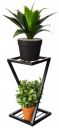 Amazon Brand - Solimo Stylish Metal Plant Stand (New Z Shape X Shape) (Set of 1, 40 cm stand)...