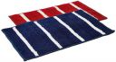 Amazon Brand - Solimo Super Soft Microfiber Anti-Skid Rectangular Bath Mat (Pack of 2, Blue & Red)...