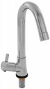 Amazon Brand - Solimo Swan Neck J Spout, Wall-Mounted, Brass with Chrome Finish...