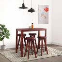 Amazon Brand - Solimo Sylus Bar Table, 4 Stools, Acacia Wood, Honey Finish...