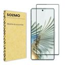 Amazon Brand - Solimo Tempered Glass Screen Protector Compatible for Google Pixel 6A with Edge to Edge HD Full Coverage and Easy Installation Kit Black...