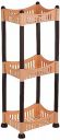 Amazon Brand - Solimo Three-Tier Multipurpose Plastic Rack for Kitchen, Living Room, Bathroom (Concave, Beige and Brown)...