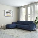 Amazon Brand - Solimo Tissburg 6 Seater RHS Sectional Sofa (Fabric, Blue)...