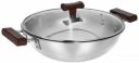 Amazon Brand Solimo - Triply Kadhai - 24 Cm with Glass Lid ...