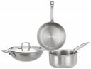 Amazon Brand - Solimo Triply Stainless Steel 3 Piece Cookware Set...