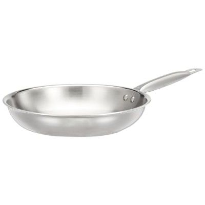 Amazon Brand - Solimo Triply Stainless Steel Fry Pan (24 cm)