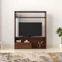 Amazon Brand - Solimo Truro Engineered Wood Entertainment Unit with 1 Drawer and 4 Shelves (Asian Walnut Finish)...
