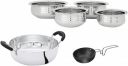 Amazon Brand  Solimo Urli Set White Aluminium Kadhai ...