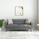 Amazon Brand - Solimo Urris 3 Seater Sofa (Fabric, Steel Grey)...