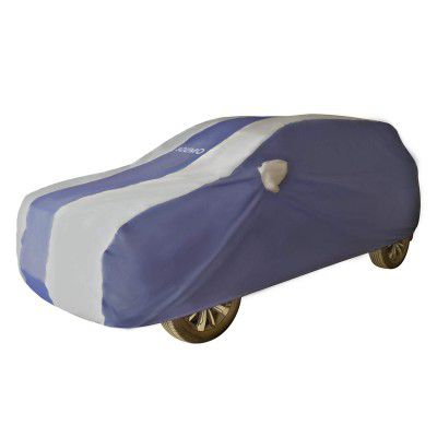 Amazon Brand - Solimo UV Protection & Dust Resistant Car Cover for MG Hector (Blue & Silver)