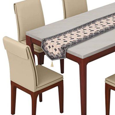 Amazon Brand - Solimo Velvet Table Runner - Coffee