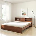 Amazon Brand - Solimo Vernon Engineered Wood King Size Bed without Storage (Asian Walnut)...