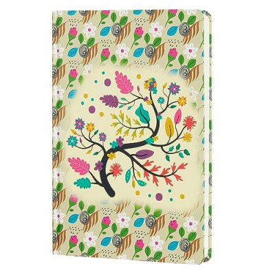 Amazon Brand - Solimo Vibrant Vines A5 Size Hardbound Notebook | 80 GSM | 192 Pages (140 X 210 mm)