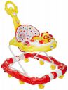 Amazon Brand - Solimo Walker cum Rocker with Push Handle, Yellow and Red...