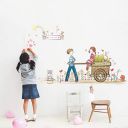 Amazon Brand - Solimo Wall Sticker for Bedroom (Lovely Cart Décor), Ideal Size on Wall: 100 x 60 cm...