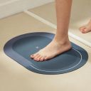 Amazon Brand - Solimo Water Absorbent Non-Slip Bathmat | Bathroom Mat | Anti-Skid, Lightweight | Super Absorbent | 38 cms X 58 cms (Grey)...