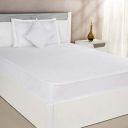 Amazon Brand - Solimo Water Resistant Anti-Bacterial Mattress Protector, White, Single, 78x36 inch (198 x 91 cm, Cotton)...