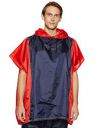 Amazon Brand - Solimo Water Resistant Polyester Poncho, Blue and Red, Free Size...