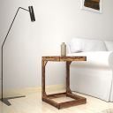 Amazon Brand - Solimo Watford Durable C-Shaped Bedside Table (Solid Sheesham Wood, Natural Finish)...