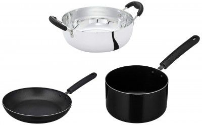 Amazon Brand Solimo White Kadhai  Stick Frypan  