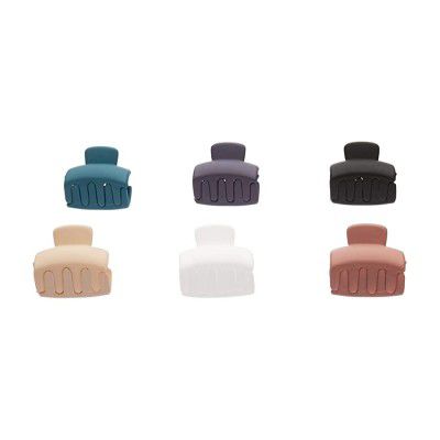 Amazon Brand - Solimo Womens Hair Clips in 6 Different Matte Colours